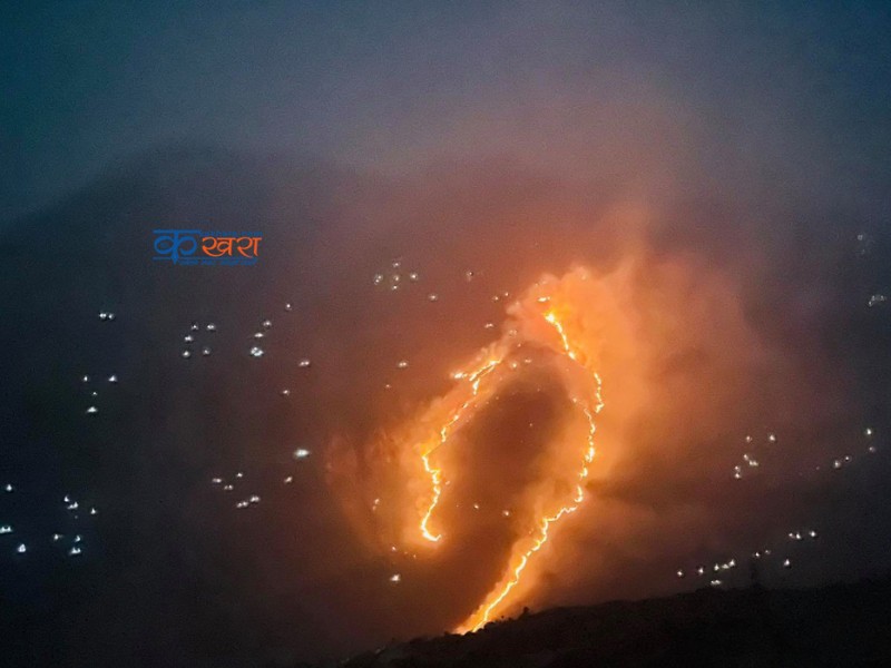 जंगलमा लागेको आगो गाउँ पस्दा जलेर एक महिलाको मृत्यु 